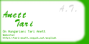 anett tari business card